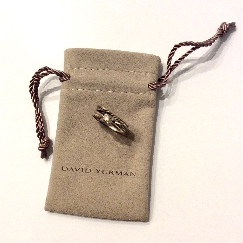 David Yurman X Crossover ring with diamonds